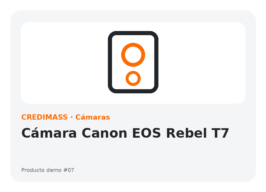 Cámara Canon EOS Rebel T7
